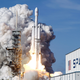 The inaugural launch of the SpaceX Falcon Heavy on February 6, 2018.